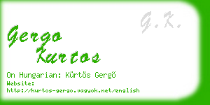 gergo kurtos business card